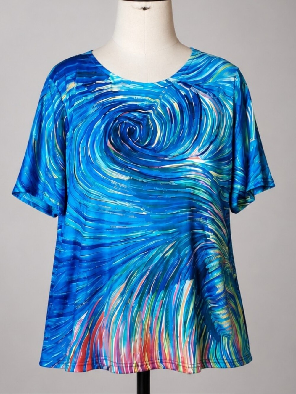 Blue Swirl Short Sleeve Women's Tee